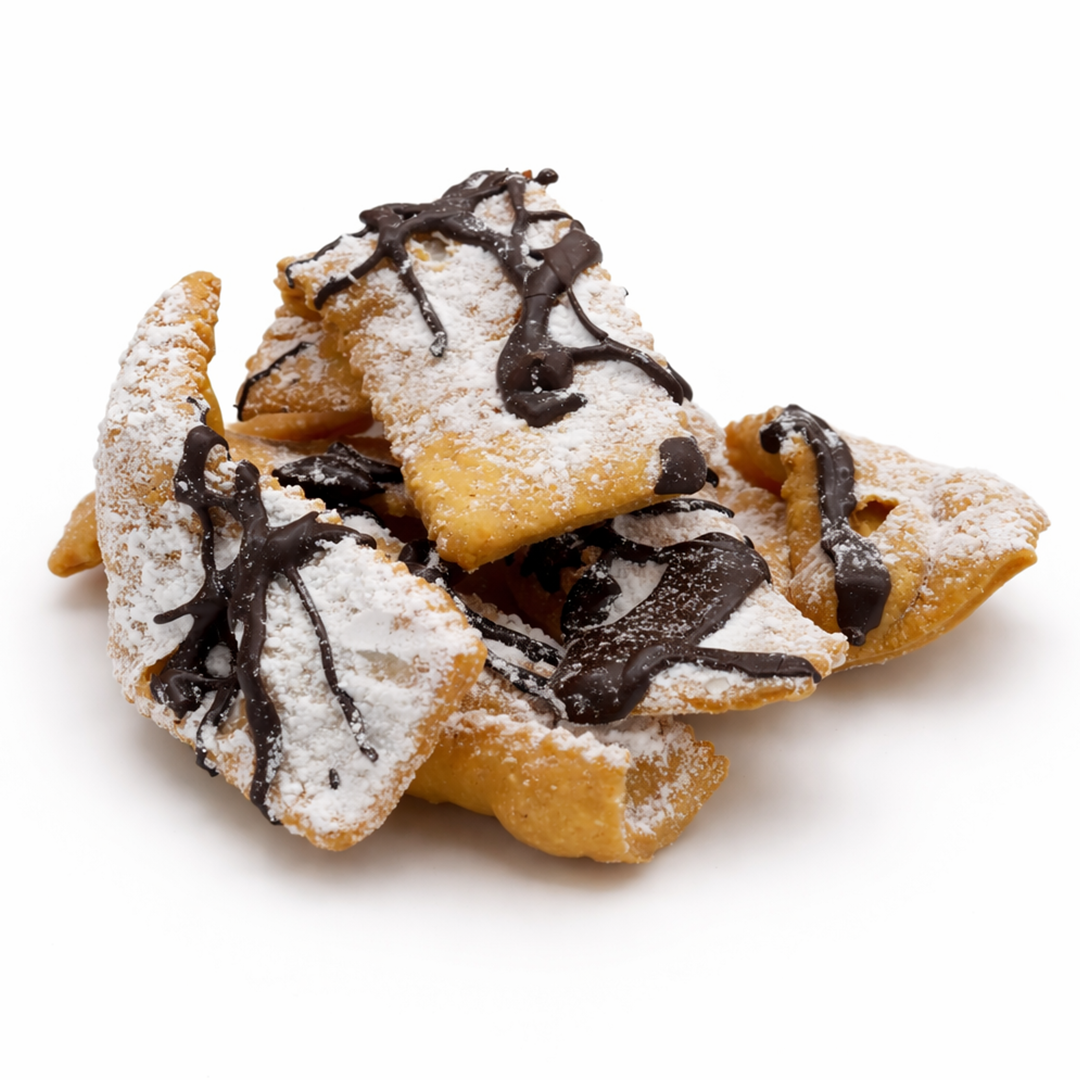 Chiacchiere variegate al cioccolato