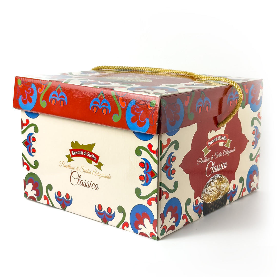 Panettone di Sicilia artigianale classico con canditi e uvetta