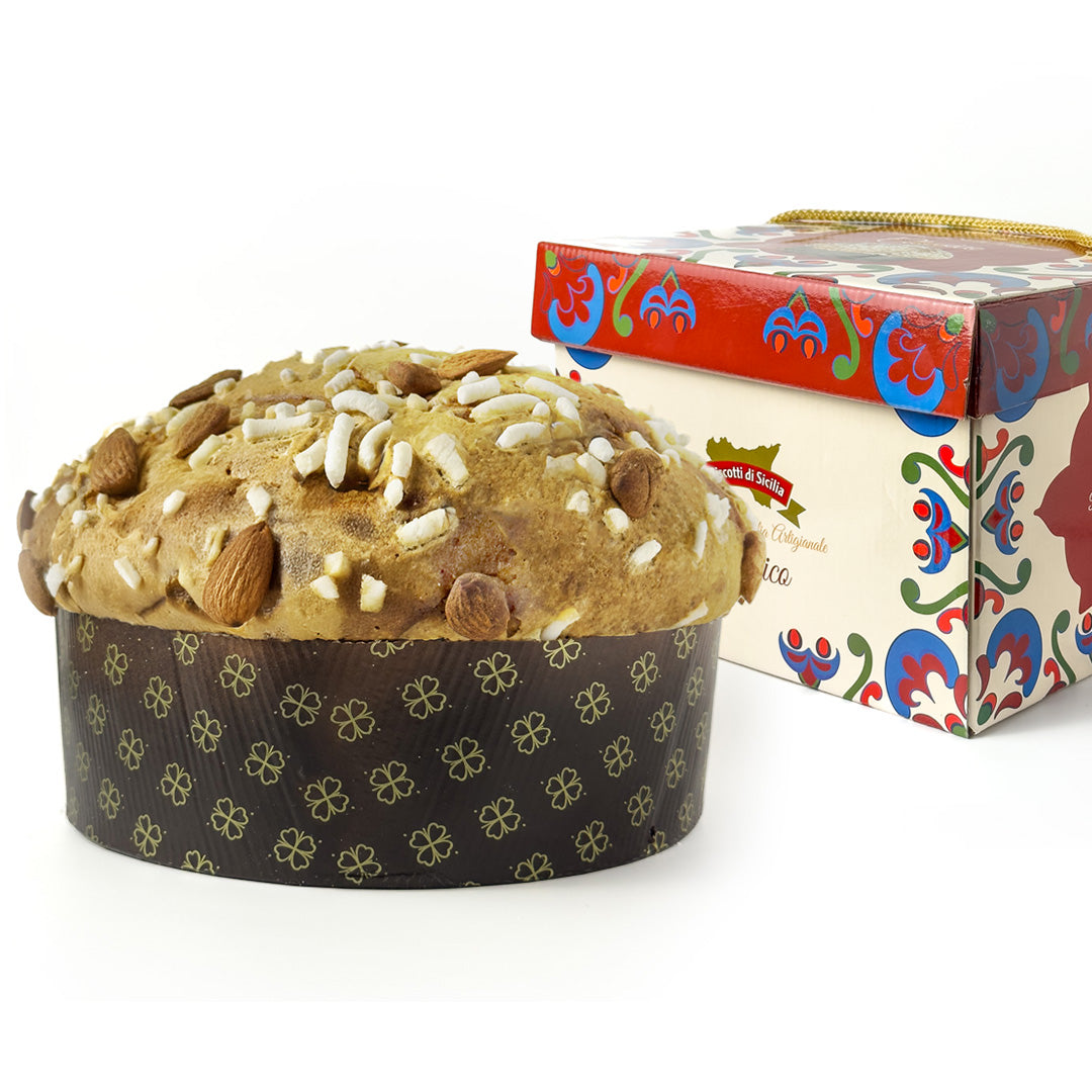 Panettone di Sicilia artigianale classico con canditi e uvetta